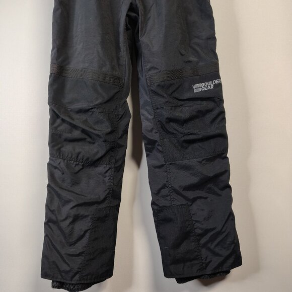 Boulder Gear Snow Pants Womens Black Fleece Lined Full Zip Waist Overs Size 12 - Picture 2 of 16
